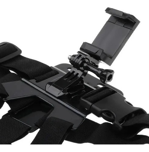 Colete Peitoral Com Adaptador Para Celular E Câmera Gopro