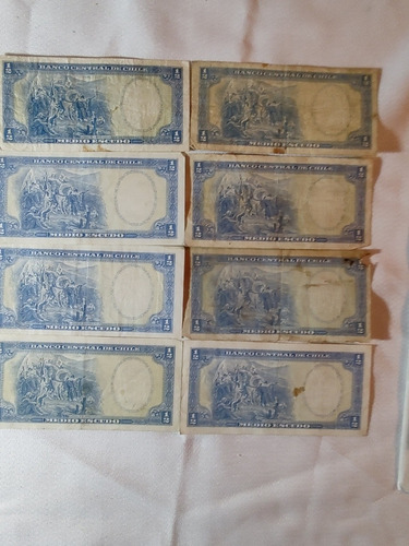 28 Billetes Chile Medio Escudo Tres Firmas (bb43 (Usado)