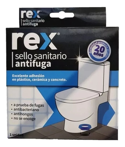 Kit 2 Sello Sanitario Antifuga Rex Caucho De Calidad Desagüe