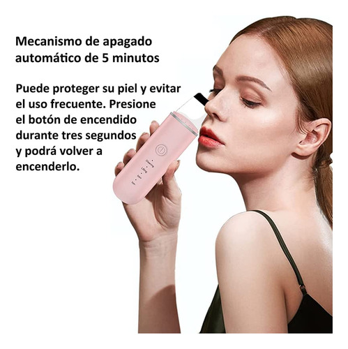 Limpiador Facial Peeling Ultrasónico, Skin Scrubber Para