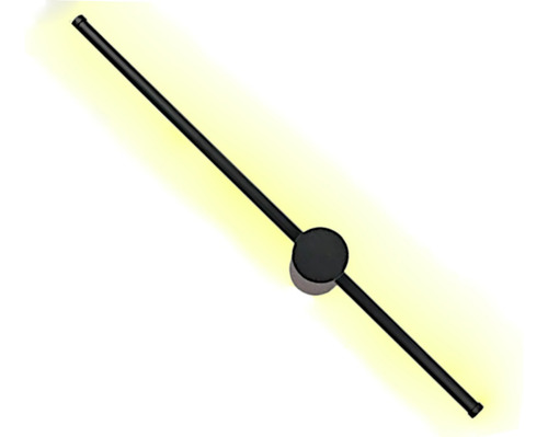 2 Pz Luminaria Led Barra Slim Interior 12w Luz Calida 775 Lm Negro