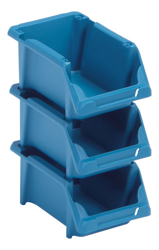Gaveta Plastico Organizadora Empilhavel N5 Com 6pçs Presto Cor Azul