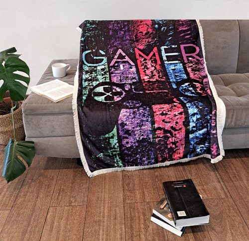 Gamers Gamer - Manta Polar Soft Con Flecos 1.50 X 1mts