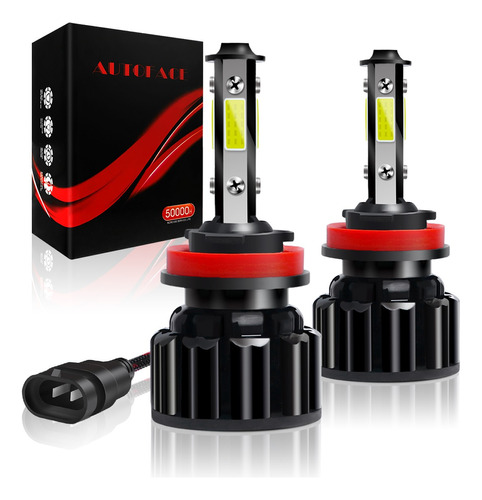 Kit Faros Led H11 4 Lados 72w 6000k 12000lm Blanco