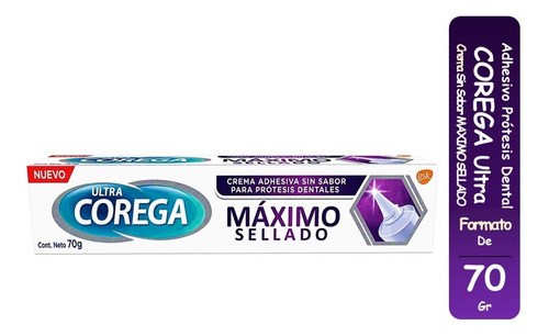 Corega Ultra Adhesivo Prótesis Dental 70gr Maximo Sellado