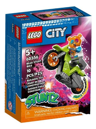 Kit Lego City Bicicleta Acrobática De Oso 60356 - 10 Piezas