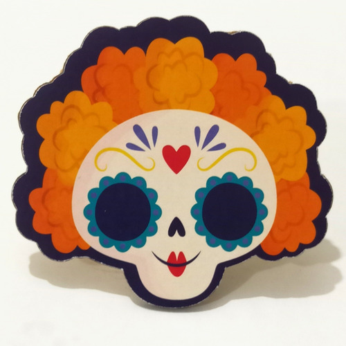 Adornos De Ofrenda, Calaveras Coloridas