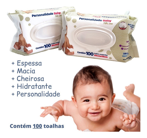 Lenços Umedecidos Personalidade Baby 100 Unidades - Eurofral