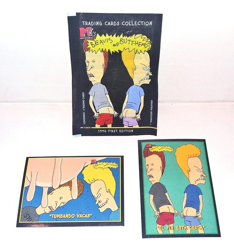 Lote 2 Trading Card Beavis And Butthead 1996 Ultrafigus Mtv