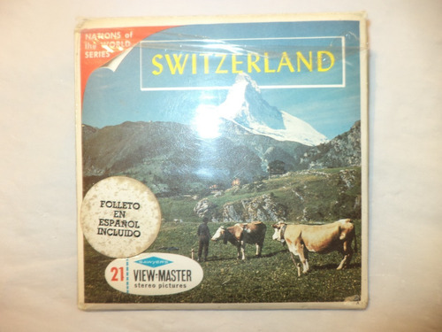 3 Vtg (ca. 1975) Discos View Master Suiza Timbre Y Moneda