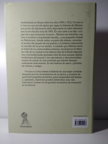 Preciosa Es Tu Boca, De Nancy Richler. Editorial Tropismos En Español