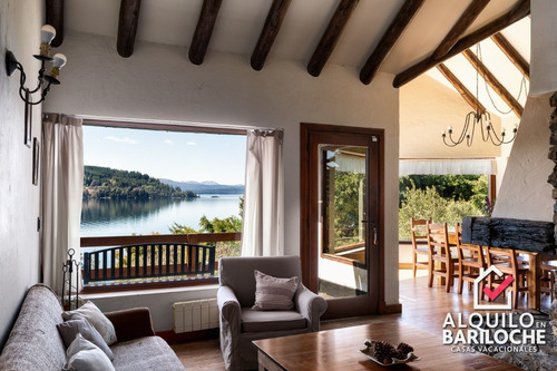 Imagen 1 de 15 de Alquiler Casa En Bariloche Con Costa De Lago Nahuel Huapi. 8 Pax. Km12. 392.