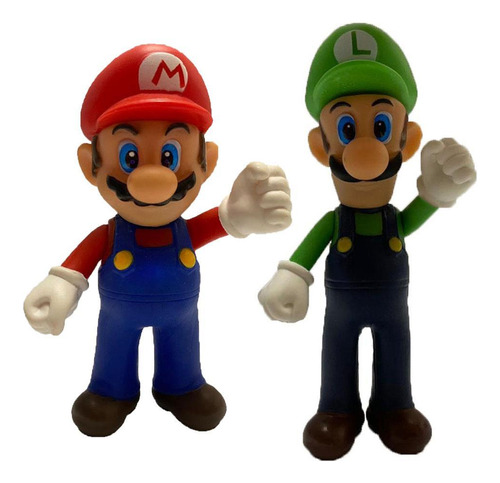 Mario E Luigi - Kit Com 2 Bonecos Pequenos