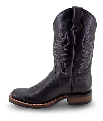 Bota Vaquera Caballero Justin Puntal Negra
