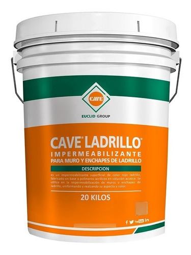 Cave Ladrillo, Impermeabilizante Para Muros, Galón 20 Lt