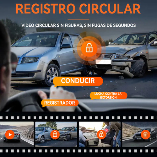 1080p Camera For Auto Dash Cam 5 Camera Gps Wifi App + 64 gb Passengers Monitoring In The Automóvil