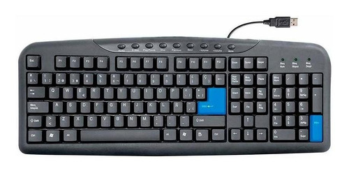 Teclado Alámbrico Mitzu 18-8342 Acceso Rápido Negro 