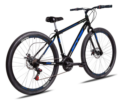 Mountain bike GTS Feel Iron aro 29 17 21v freios de disco mecânico cor preto/azul