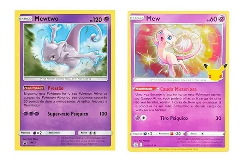 Carta Pokémon Mewtwo rara holográfica