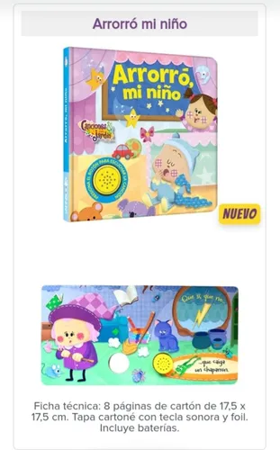 Arroro Mi Niño Canciones Del Jardín Libro Con Sonido
