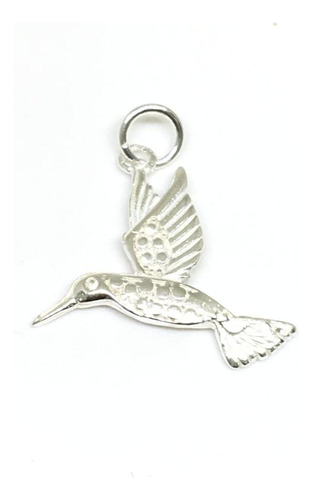 Dije Colibri Pajaro Picaflor Trabajado Ave Mujer Plata 925