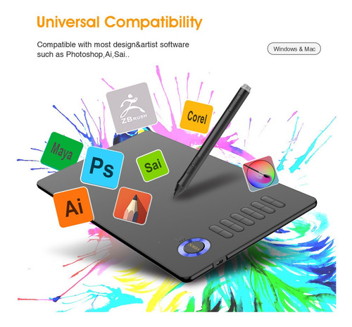 Tablet Veikk A15 Tableta De Dibujo Grey + Envio + Guante