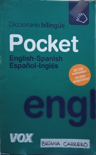 Diccionario Bilingue Pocket-english-spanis-español-ingles