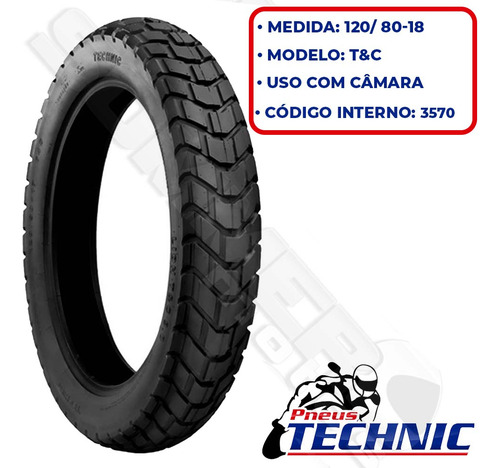 Par Pneu Xr 250 Tornado (120-80-18 + 90-90-21) T&c Technic