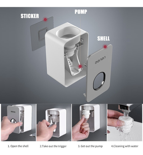 Dispensador De Pasta De Dientes Menen Exprimidor Automático