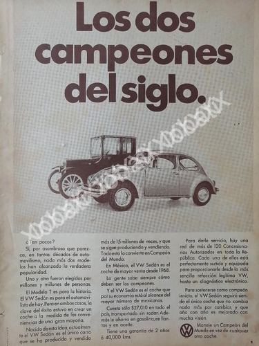 Cartel Retro Autos Volkswagen Vocho 1969 /37