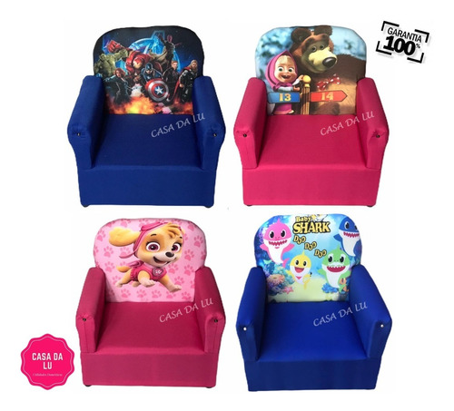 Mini Poltrona Puff Para Criança Mini Sofa Infantil Sofazinho