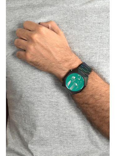 Relogio Masculino Digital Caveira Preto Metal Chilli Beans