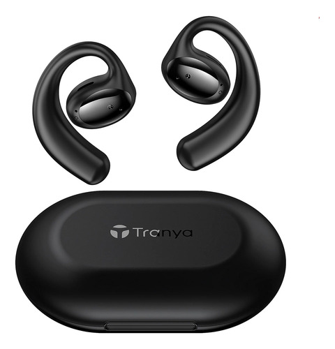 Auriculares inalámbricos Tranya X3 Bt5.3 Cancelar. Noise Cvc 8.0, color negro