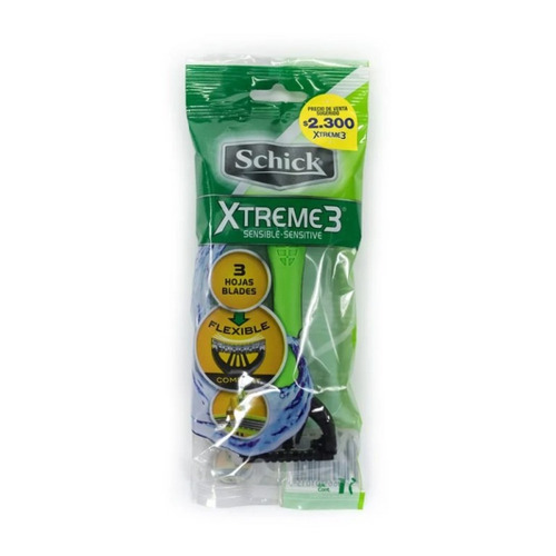 Afeitadora Schick Xtreme 3 Sensible   Origen: Eeuu/mexico