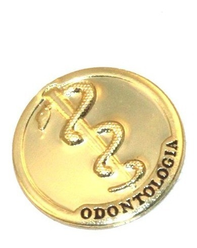 Pin Bottom Broche De Odontologia Dentista Odonto Folheado