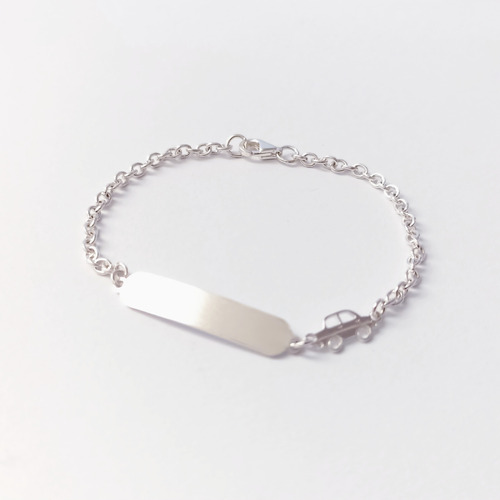 Pulsera Infantil Auto Niño/ Niña, Plata 925!!