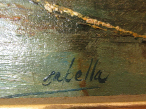 Óleo Sobre Madera, Puerto, Firmado