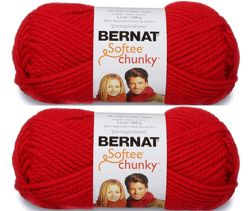 Bernat Softee Chunky Yarn, 3.5 Oz, Calibre 6 Súper Voluminos