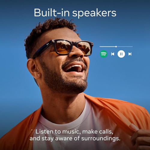 Óculos Ray-ban Meta Smart Glasses Marrom Polarizado Grande