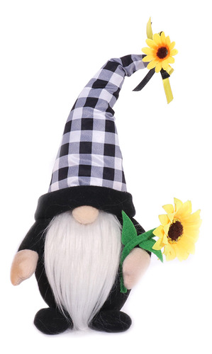 (bkw) Gnomes Scandinavian Tomte Nisse Swedish Sunflower Elf