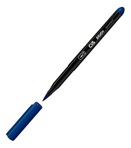 Caneta Brush Pen Aquarelável Azul Indigo - Cis