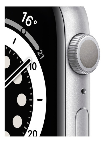 Imagen 2 de 8 de Apple Watch Series 6 (GPS) - Caja de aluminio plata de 44 mm - Correa deportiva blanco
