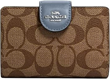 Coach Signature - Cartera Mediana Con Cremallera En Esquina