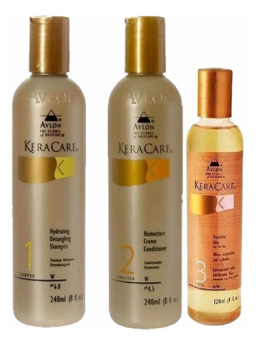 Kit Avlon Shampoo Detangling 240ml + Humecto Keracare + Oils