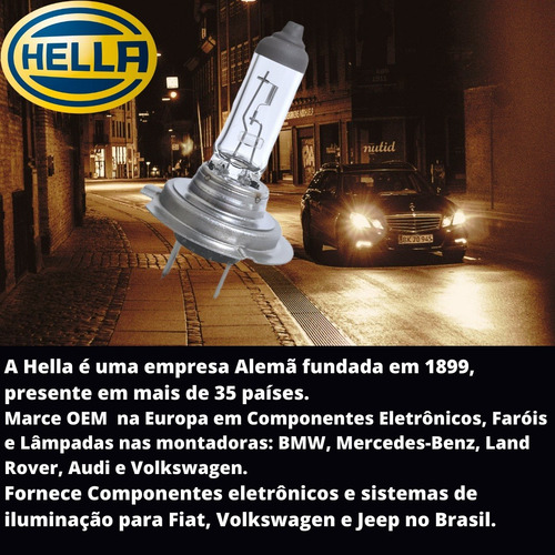 Lampada Automotiva Farol H7 12v X 55w Hella Par