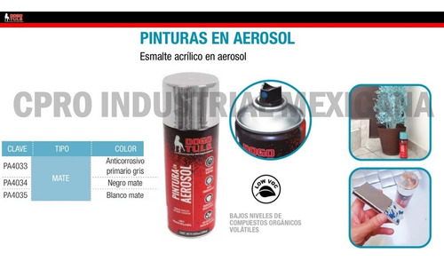 6 Pinturas Color Blanco Mate 400mp P