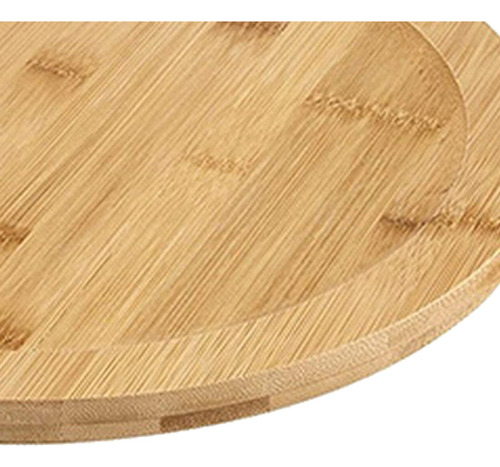 Plato Giratorio De Madera Para Presentación De Postres 25cm