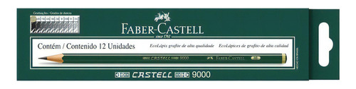 Lápis 9000 Grafite Desenho 8b Faber Castell C/12 Unidades