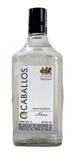 Tequila Tres Caballos Silver 1000ml - mL a $124