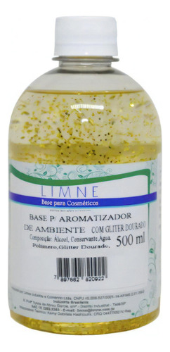 Base Aromatizador Glitter Dourado 500ml Limne